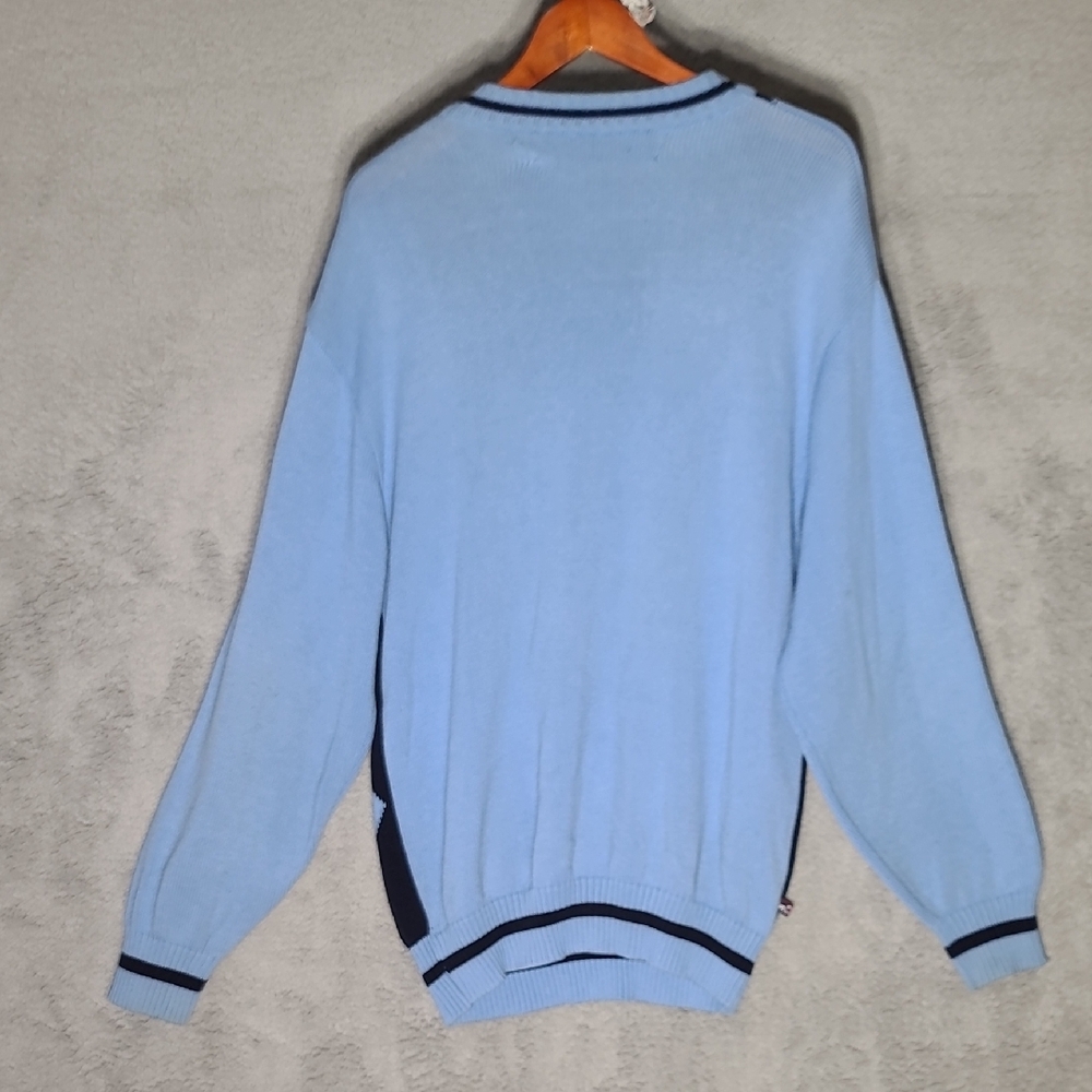 Phat Farm Blue and Black V-Neck Sweater - Picture 5 of 8